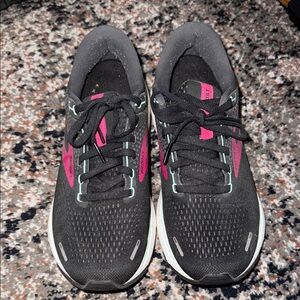 Brooks Black Sneakers with Pink & Mint Accents